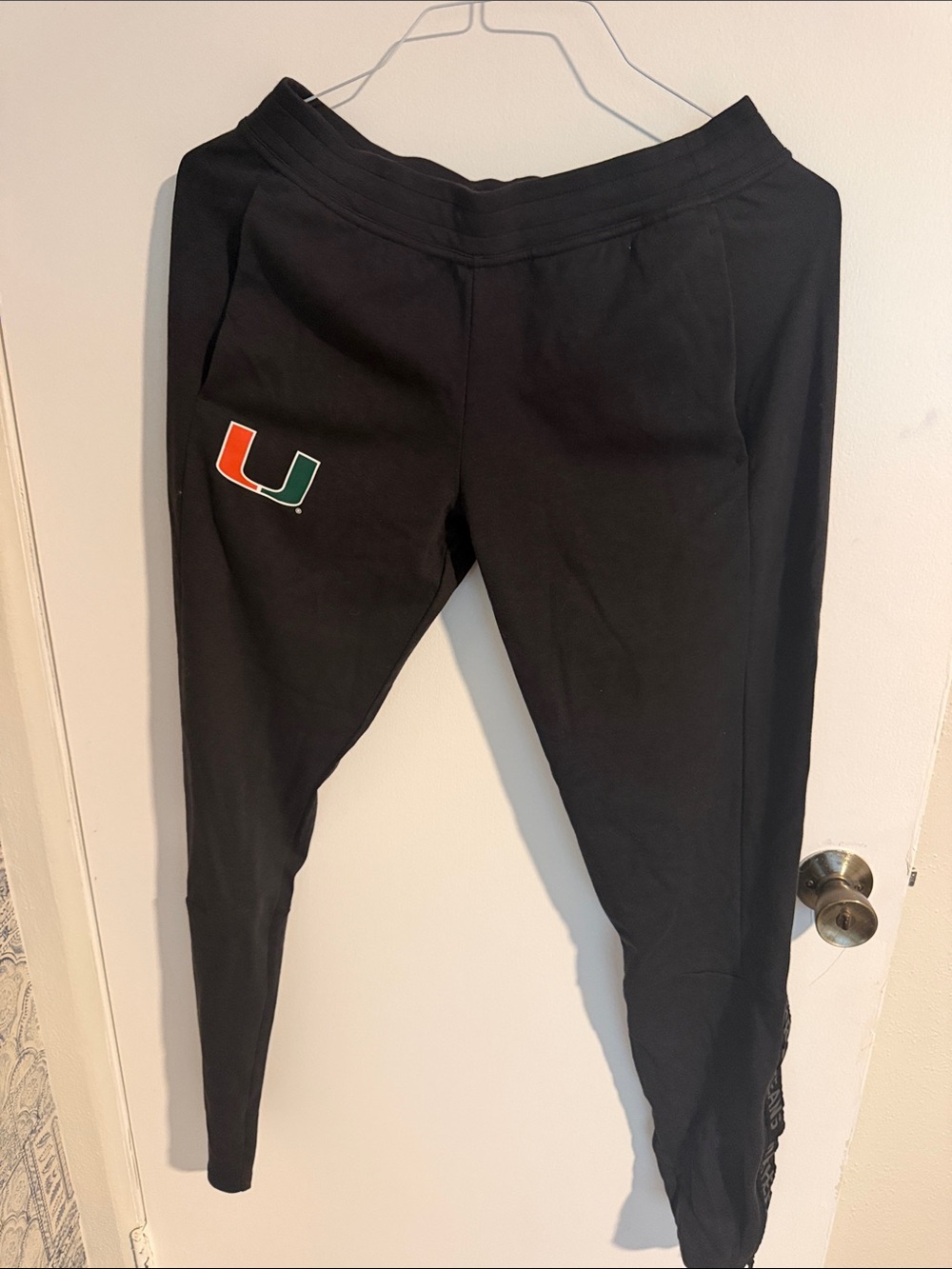 University of Miami Black Kids Athletic Joggers